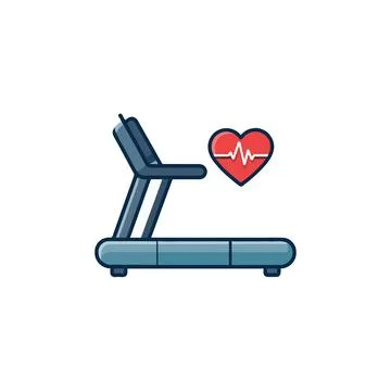Embracing well being machine alongside a vibrant heart representing optimal.. Stock Illustration