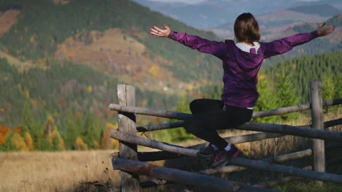 Embracing the winds of freedom Stock Footage 270240860