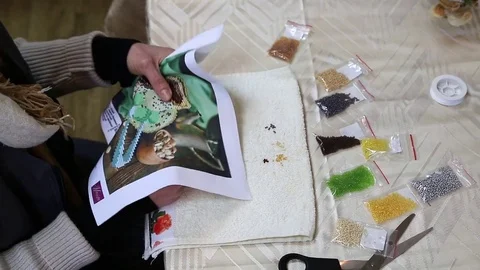 Embroidered Stock Footage 77758142