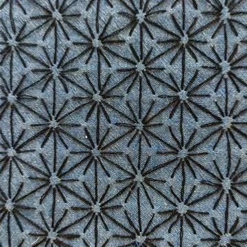 Embroidered Geometric Textile Texture.  Stock Photos