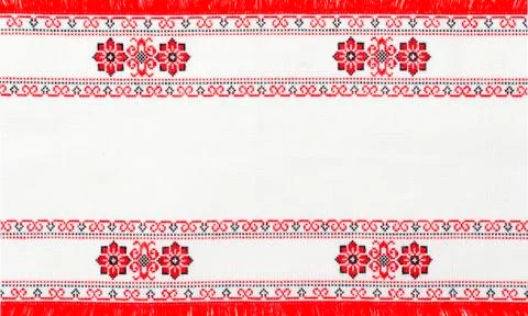 Embroidered good by cross-stitch pattern 스톡 사진