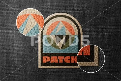 Embroidered Patch Mockup PSD Template