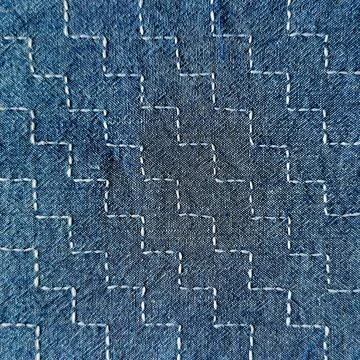 Embroidered Textile Art Sample. Stock Photos