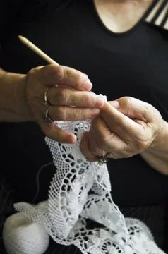 Embroiderer working Stock Photos