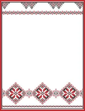 Embroidery abstract template frame for your Stock Illustration