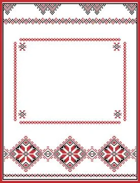 Embroidery abstract template frame for your Stock Illustration