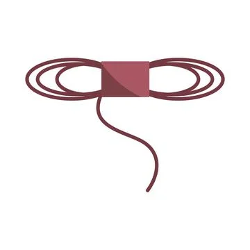 Embroidery and weaving red thread vector design イラスト素材