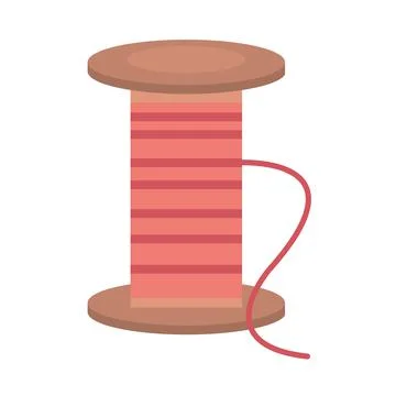 Embroidery and weaving thread roll vector design Illustrazione stock
