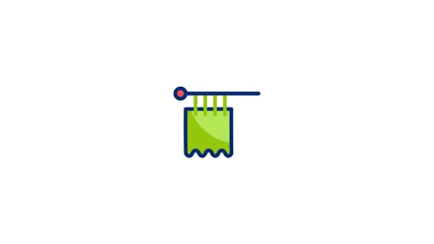 Embroidery Animated Icon Stock Footage 320232967