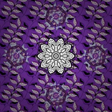 Embroidery autumn seamless pattern. Vector. Classical september embroidery autum Illustrazione stock