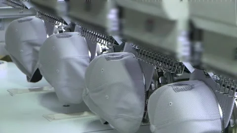 Embroidery Baseball Caps Medium Stock Footage 320115427