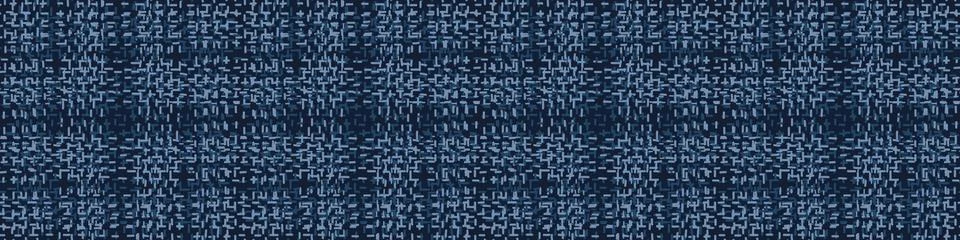 Embroidery Boro Patch Kantha Vector Border Pattern. Asian Needlework Seamless Illustrazione stock