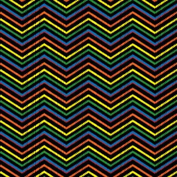 Embroidery chevrons zigzag seamless pattern. Vector abstract geo Illustrazione stock