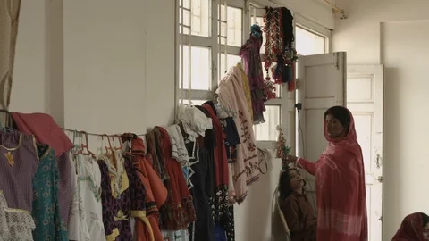 Embroidery clothes Video stock 102221522