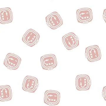 Embroidery craft work glyph vector seamless pattern 스톡 일러스트