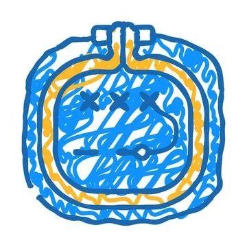 Embroidery craft work icon doodle illustration イラスト素材