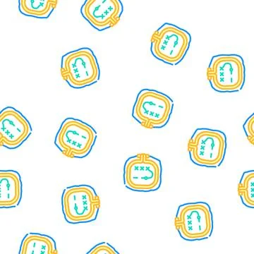 Embroidery craft work vector seamless pattern Stock Illustration