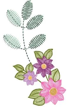 Embroidery design. Stock Illustration