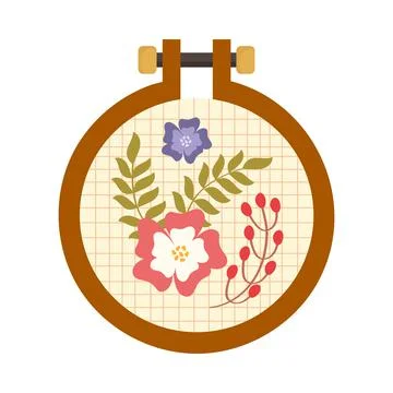 Embroidery drum tool Illustrazione stock
