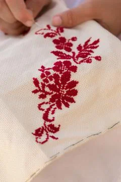 Embroidery, fancywork Foto stock