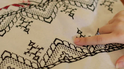 Embroidery Stock Footage 49752780
