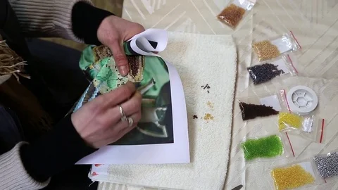 Embroidery Stock Footage 77758359