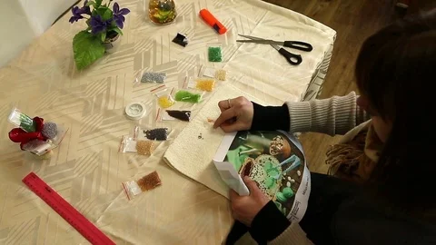 Embroidery Stock Footage 77759172