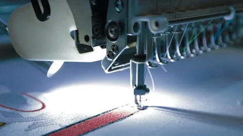 Embroidery machine Stock Footage 62064714