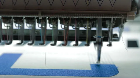 Embroidery machine Stock Footage 62064926