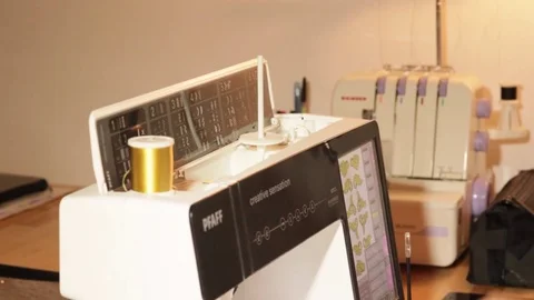 Embroidery Machine Stock Footage 81470096