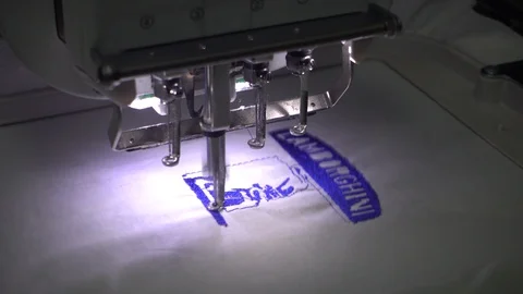 A embroidery machine Video stock 102165718