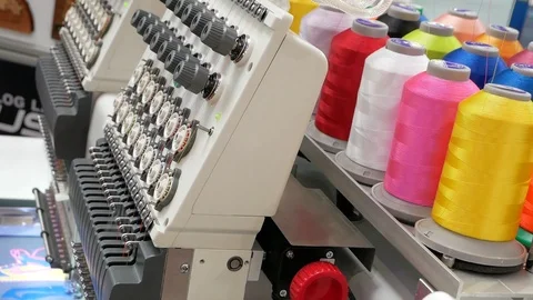 Embroidery machine needle in Textile Industry at Garment Manufacturers 動画素材 106513105