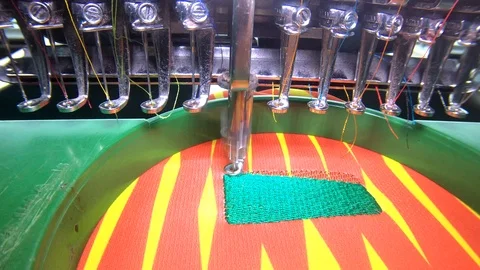  Embroidery machine needle in Textile Industry Video stock 106868028