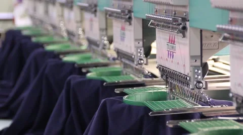 Embroidery Multi-Head Machine at Work 스톡 동영상 41930981