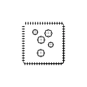 Embroidery, patch, cloth icon. Element of art and craft icon. Thin line icon for Stock Illustration