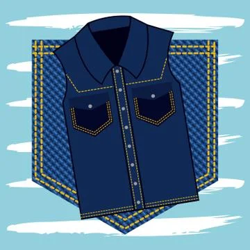 Embroidery patch denim Ilustración de archivo