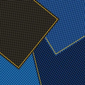 Embroidery patch denim Illustrazione stock