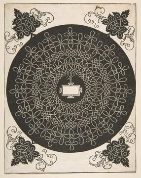 Embroidery Pattern with an Oblong Panel in its Center 1521 before Albrecht .. Stock Photos