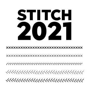 Embroidery pattern. Red and blue stitches. Sewing machine stitches zig zag li Stock Illustration