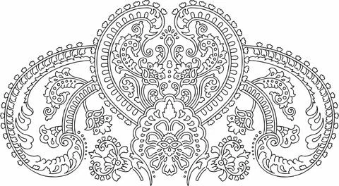 Embroidery patterns mandala design of element with decorative circle pattern Stock Illustration