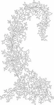 Embroidery patterns mandala design of element with decorative circle pattern Stock-Illustration