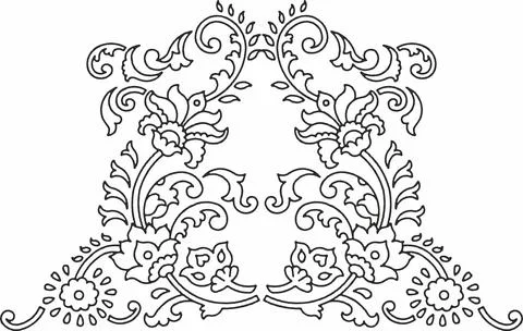 Embroidery patterns mandala design of element with decorative circle pattern Illustrazione stock