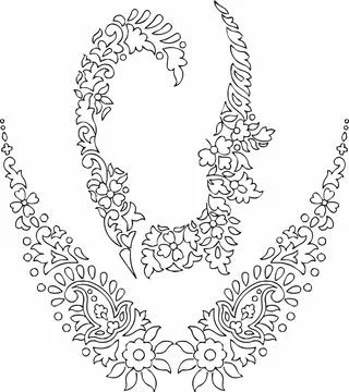 Embroidery patterns mandala design of element with decorative circle pattern Stock Illustration