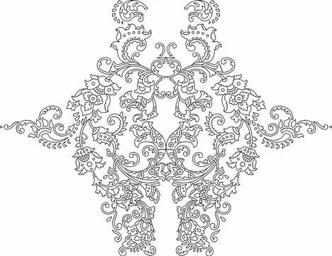 Embroidery patterns mandala design of element with decorative circle pattern Stock-Illustration