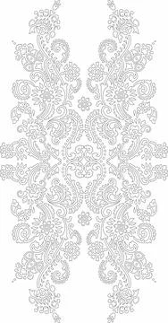 Embroidery patterns mandala design of element with decorative circle pattern 스톡 일러스트