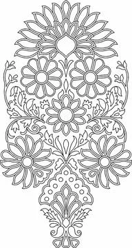 Embroidery patterns mandala design of element with decorative circle pattern 库存插图