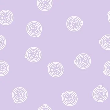 Embroidery for relax line vector seamless pattern Stock Illustration