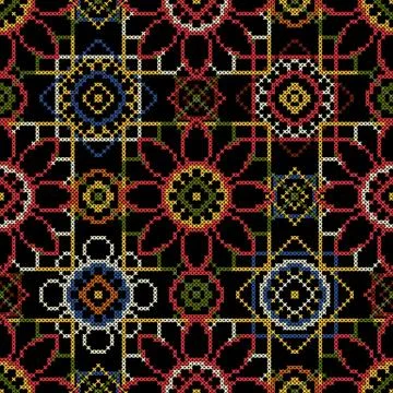 Embroidery for scrapbooking. Stock Illustration