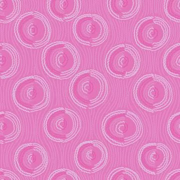 Embroidery Seamless pattern. Circles in hand made style イラスト素材