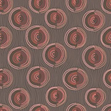 Embroidery Seamless pattern. Circles in hand made style イラスト素材